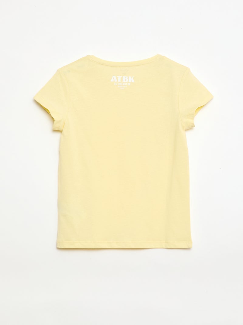 Camiseta con mensaje Día del Padre Amarillo - Kiabi