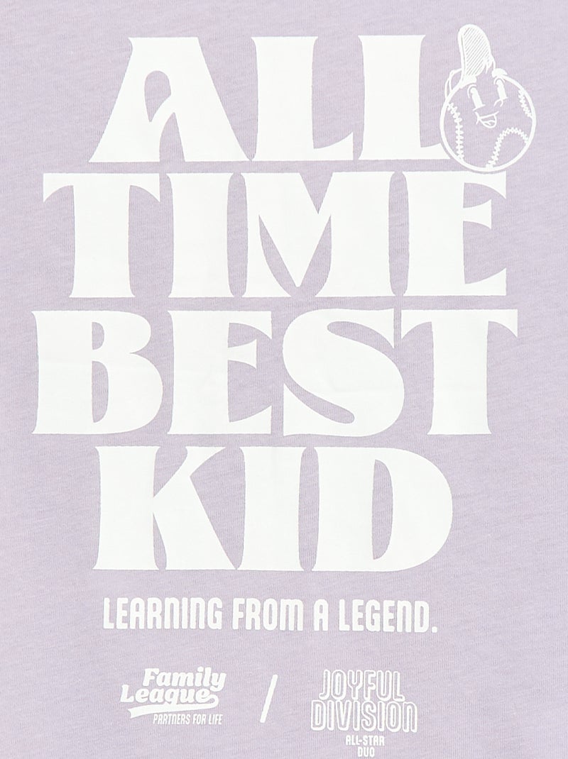 Camiseta con mensaje Día del Padre Purpura - Kiabi