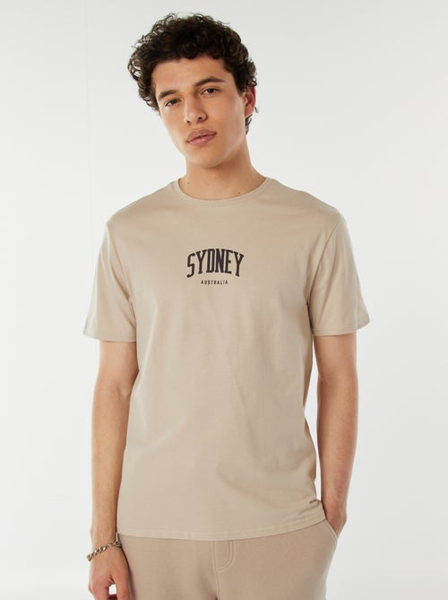 Camiseta con mensaje estampado - Kiabi