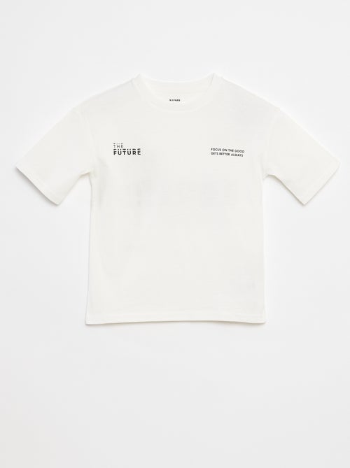 Camiseta con mensaje estampado - Kiabi
