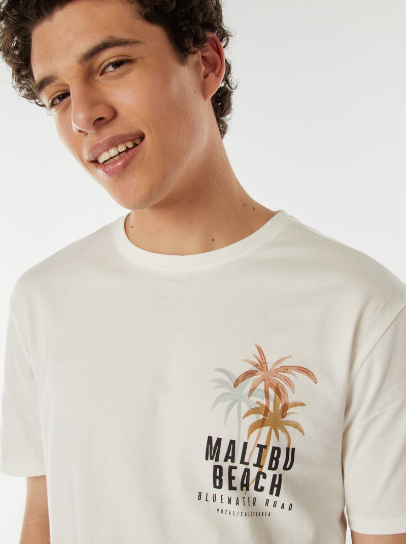 Camiseta con mensaje estampado Blanco - Kiabi