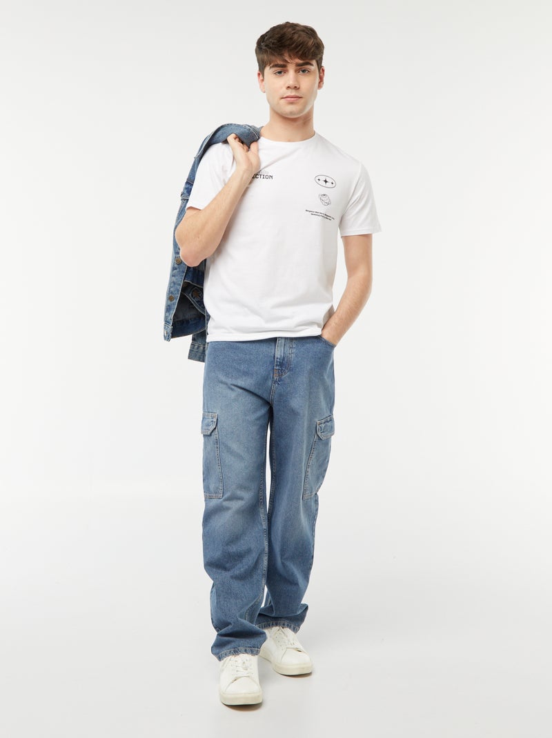 Camiseta con mensaje estampado BLANCO - Kiabi