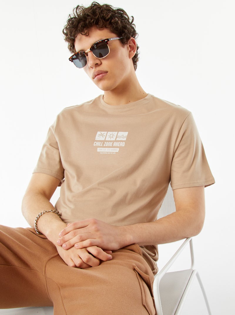 Camiseta con mensaje estampado Blanco - Kiabi
