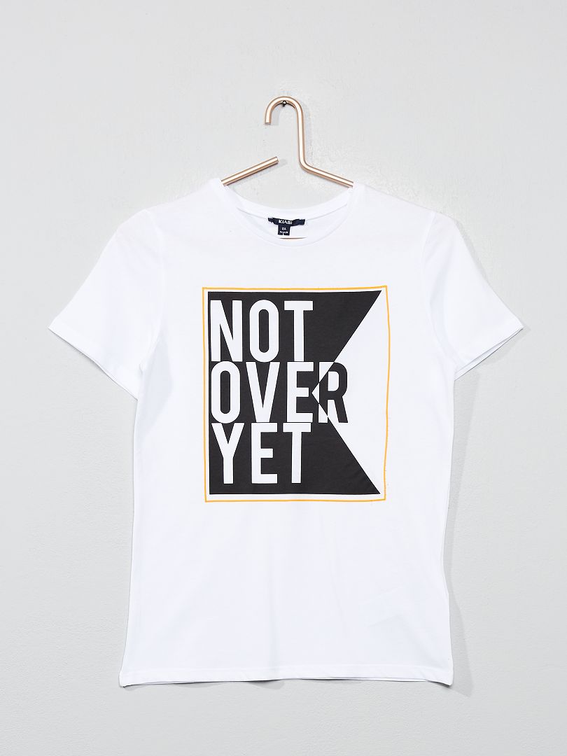 Camiseta con mensaje estampado Blanco - Kiabi