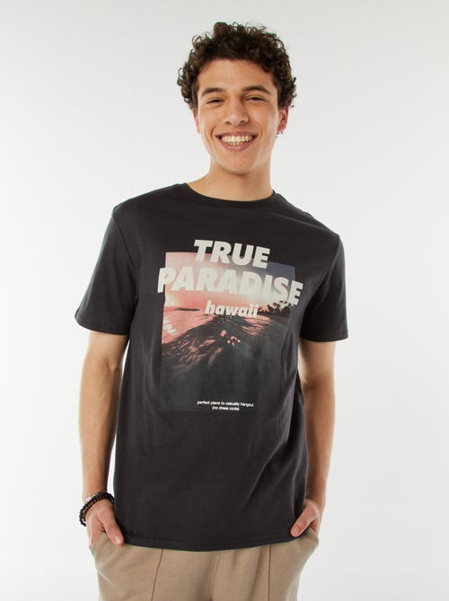 Camiseta con mensaje estampado - Kiabi
