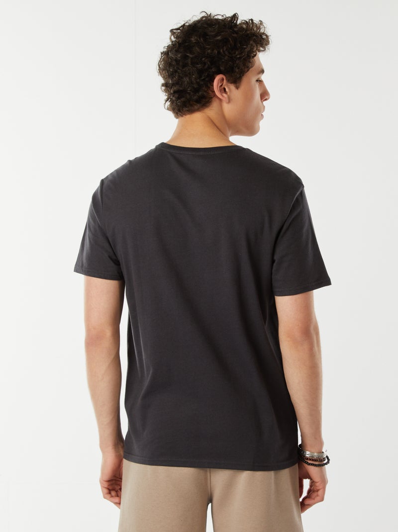 Camiseta con mensaje estampado Gris - Kiabi