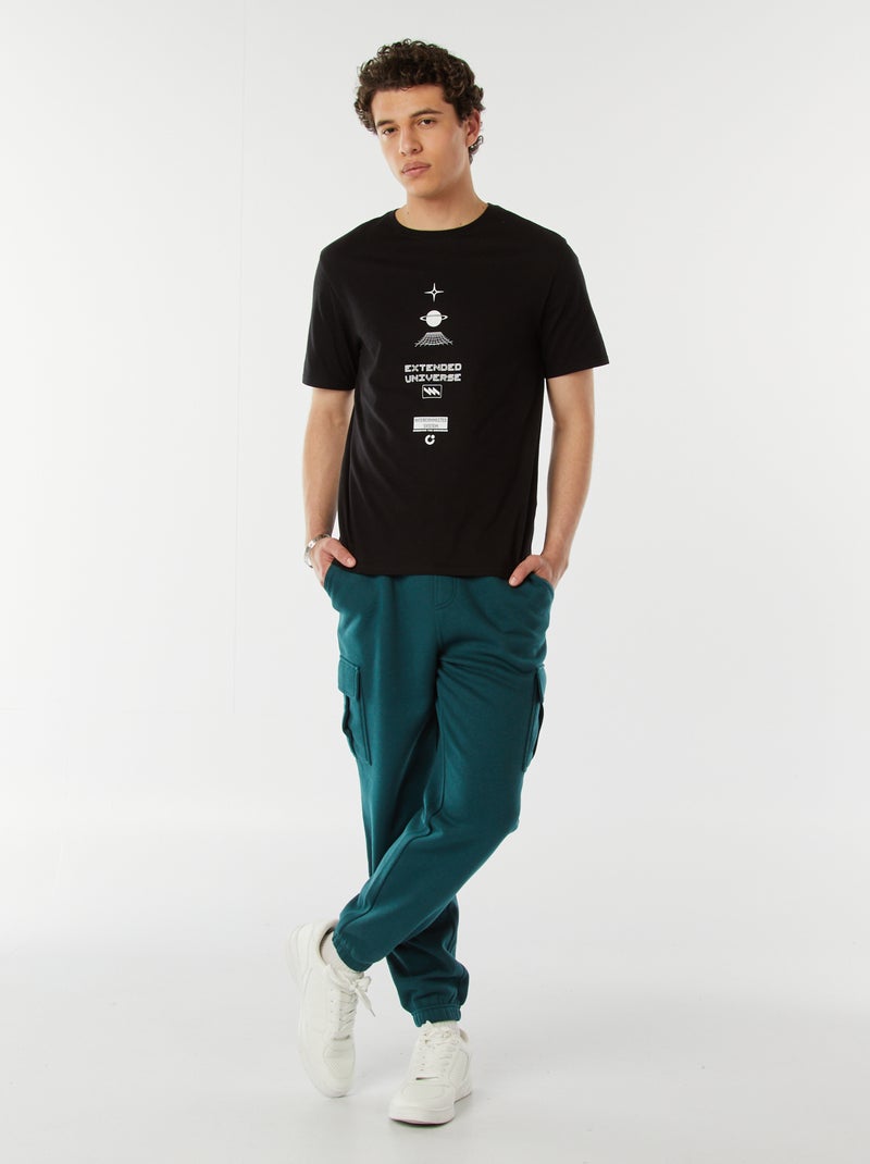 Camiseta con mensaje estampado Negro - Kiabi