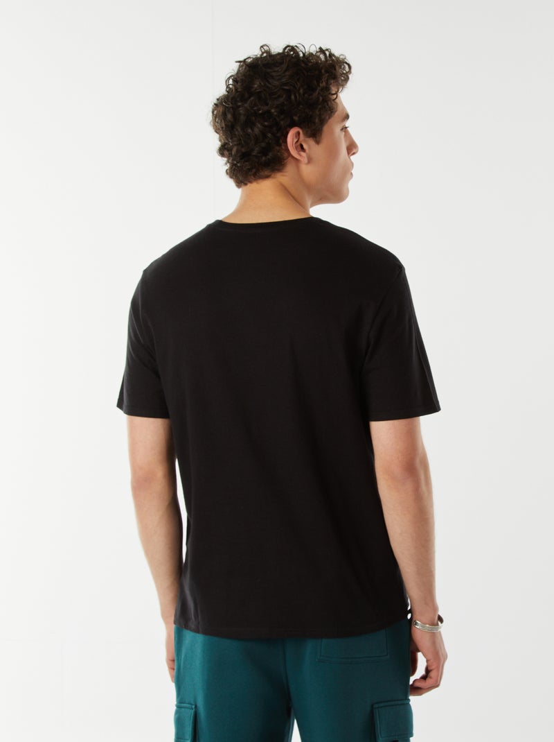 Camiseta con mensaje estampado Negro - Kiabi