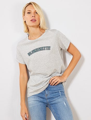 Camiseta con mensaje - Kiabi