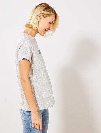 Camiseta con mensaje - Kiabi