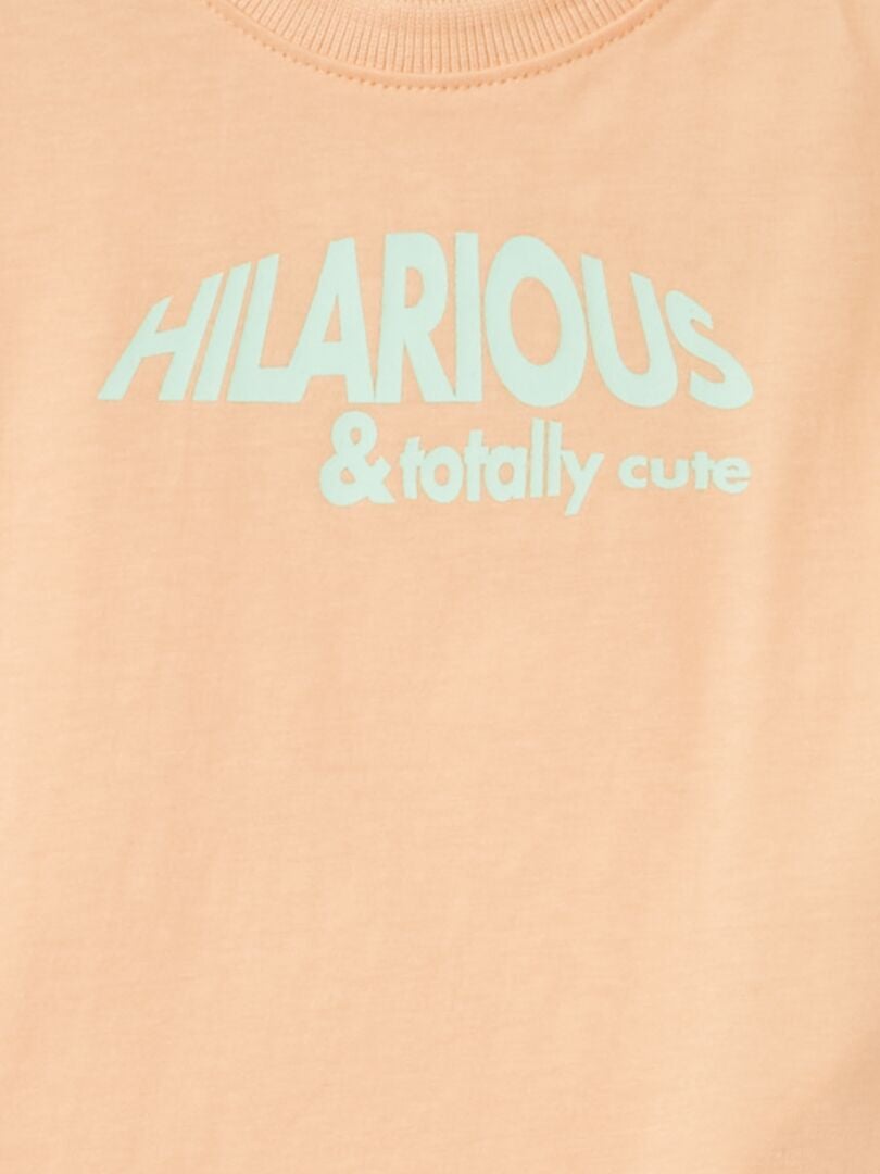 Camiseta con mensaje 'hilarious' NARANJA - Kiabi