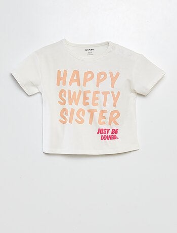 Camiseta con mensaje para hermanas