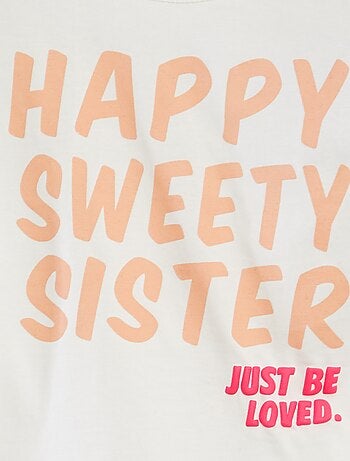 Camiseta con mensaje para hermanas