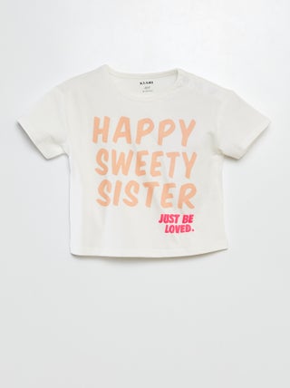 Camiseta con mensaje para hermanas