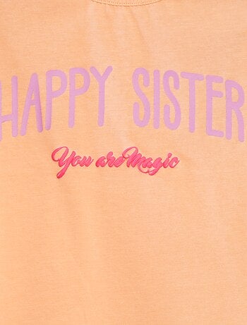 Camiseta con mensaje para hermanas