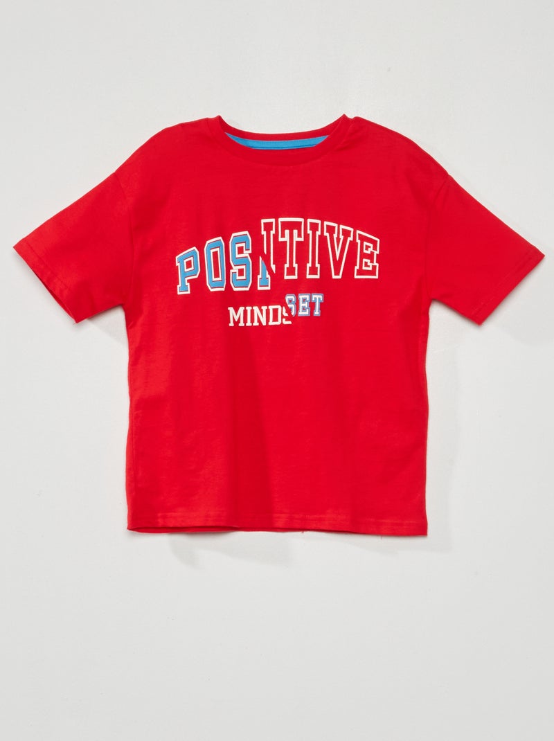 Camiseta con mensaje ROJO - Kiabi