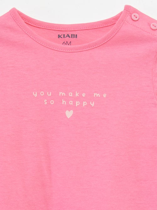 Camiseta con mensaje - Kiabi