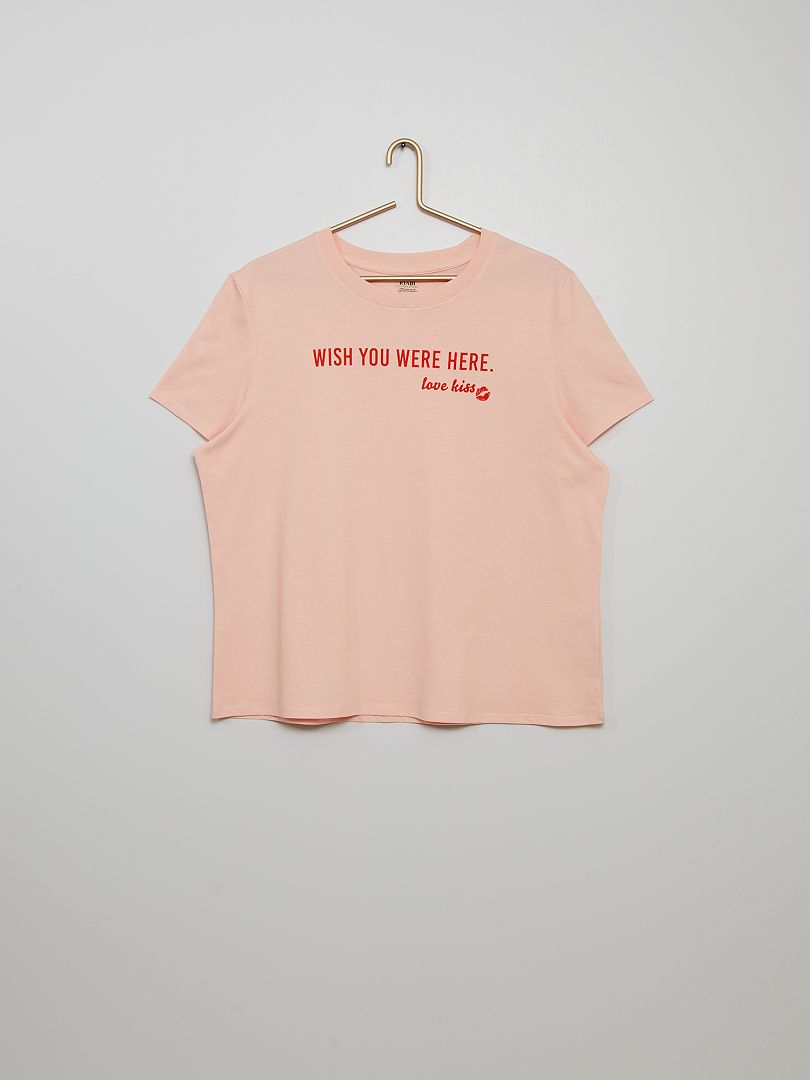 Camiseta con mensaje ROSA - Kiabi