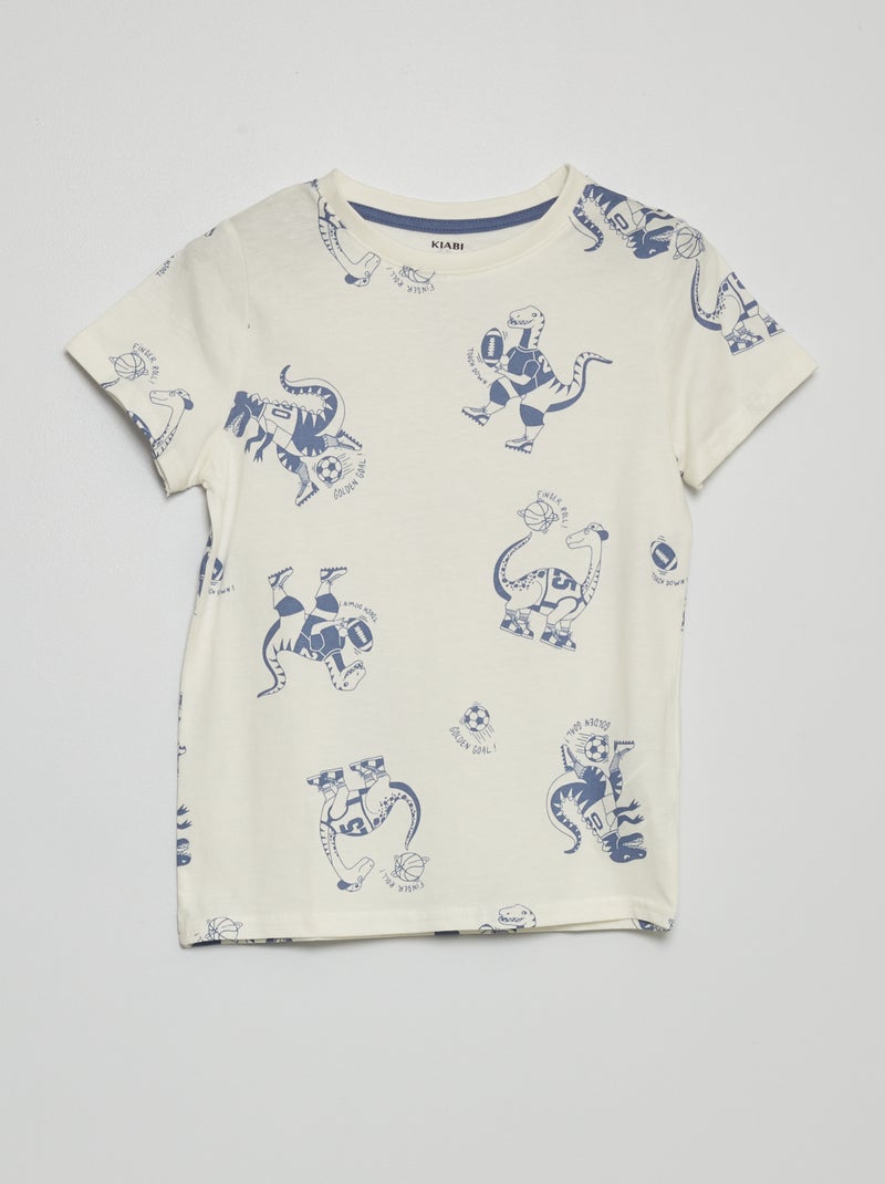 Camiseta con motivo BEIGE - Kiabi