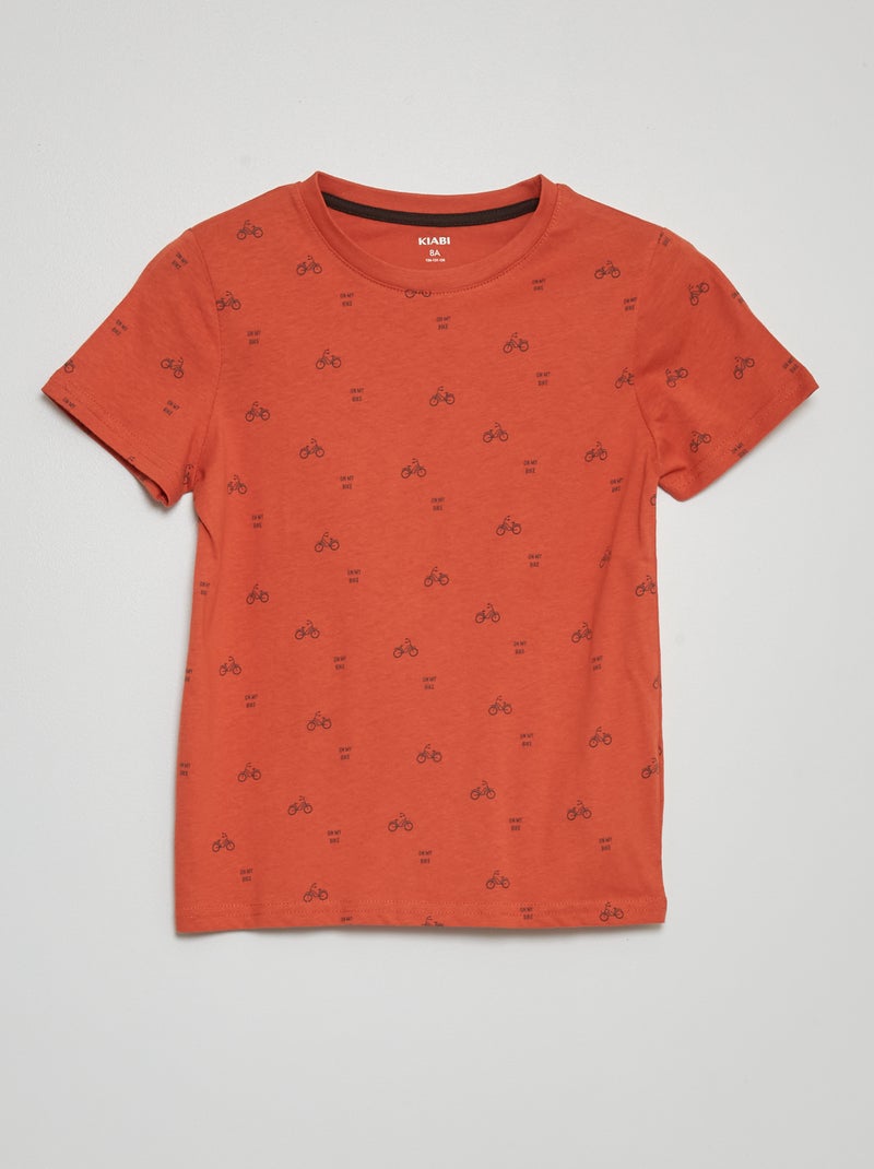 Camiseta con motivo MARRON - Kiabi