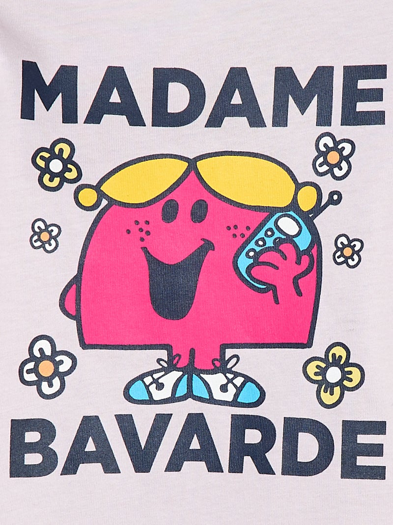 Camiseta con motivo 'Monsieur Madame' de algodón Purpura - Kiabi