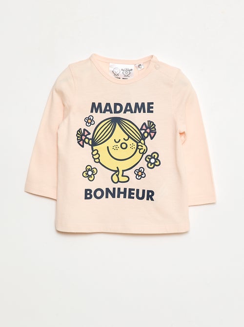 Camiseta con motivo 'Monsieur Madame' en algodón - Kiabi