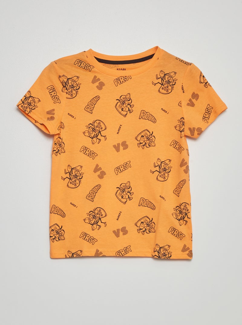 Camiseta con motivo NARANJA - Kiabi