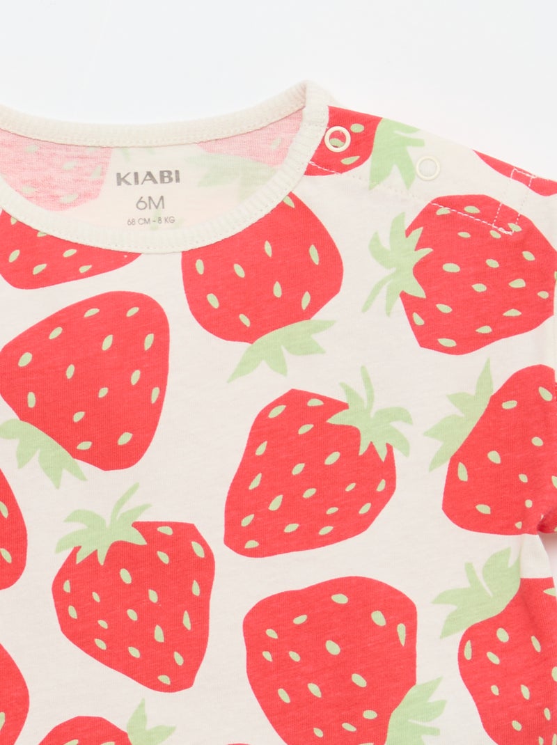 Camiseta con motivo Rojo - Kiabi