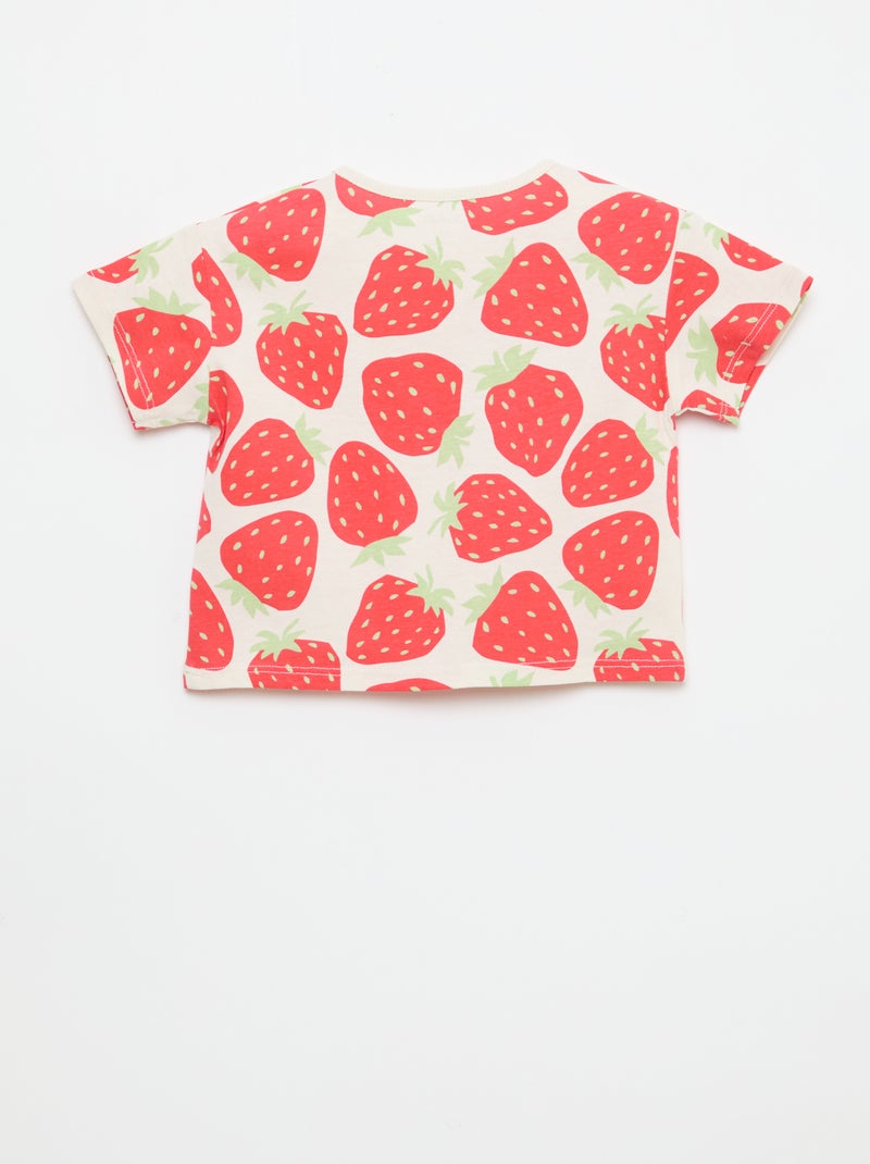 Camiseta con motivo Rojo - Kiabi