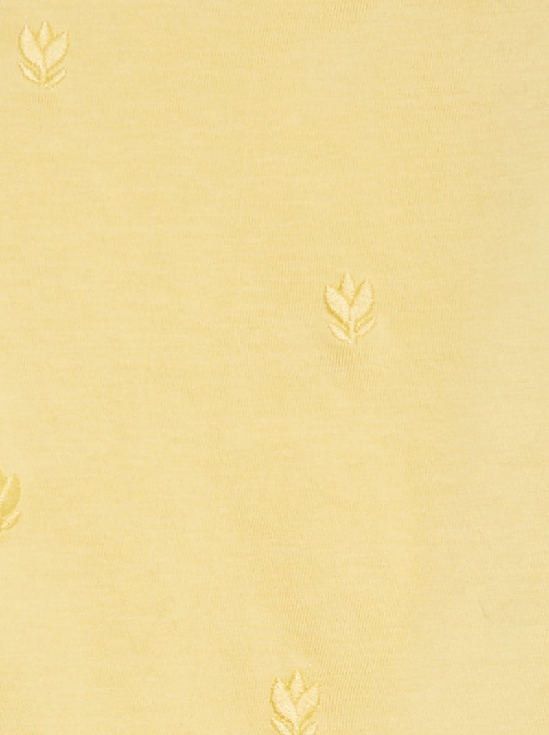 Camiseta con motivos bordados AMARILLO - Kiabi