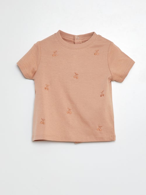 Camiseta con motivos bordados - Kiabi