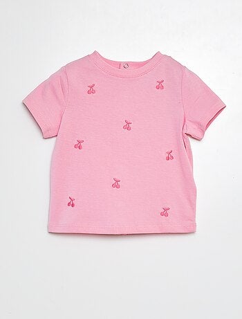Camiseta con motivos bordados