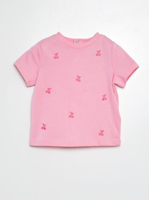 Camiseta con motivos bordados - Kiabi
