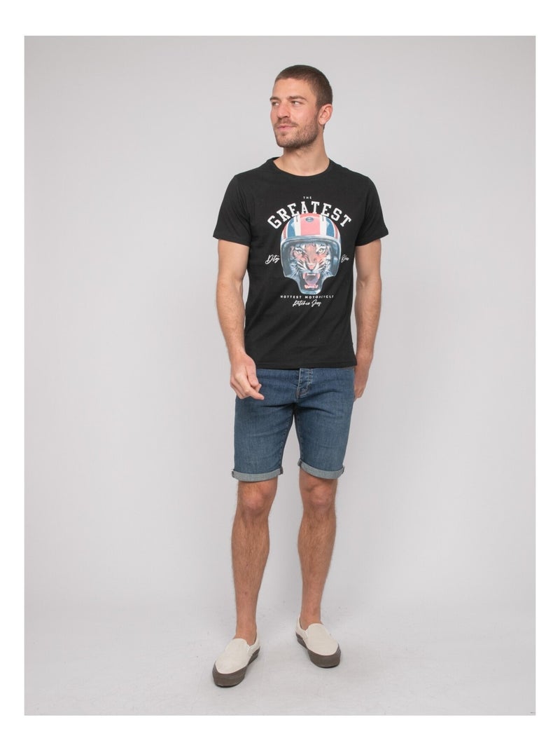 Camiseta con motivos NIWONKA Negro - Kiabi