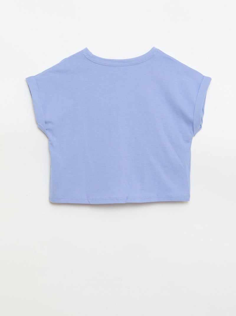 Camiseta con nudo en la cintura Azul - Kiabi