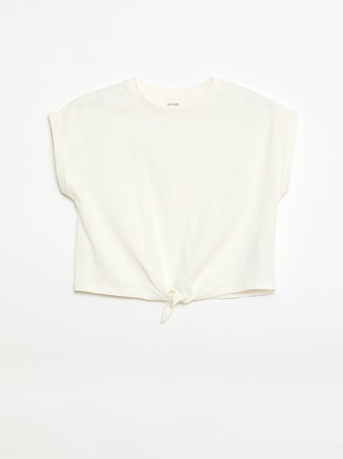 Camiseta con nudo en la cintura - Kiabi