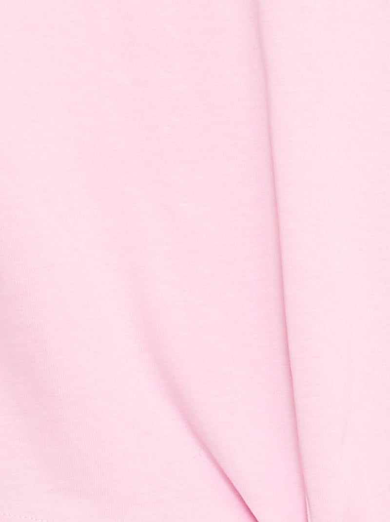 Camiseta con nudo en la cintura Rosa - Kiabi