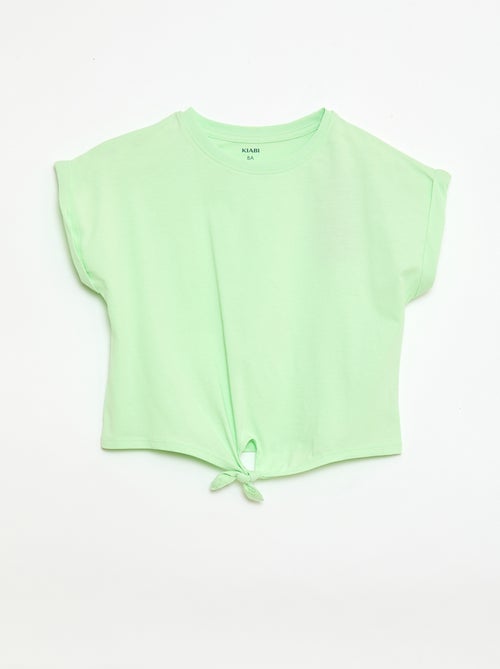 Camiseta con nudo en la cintura - Kiabi