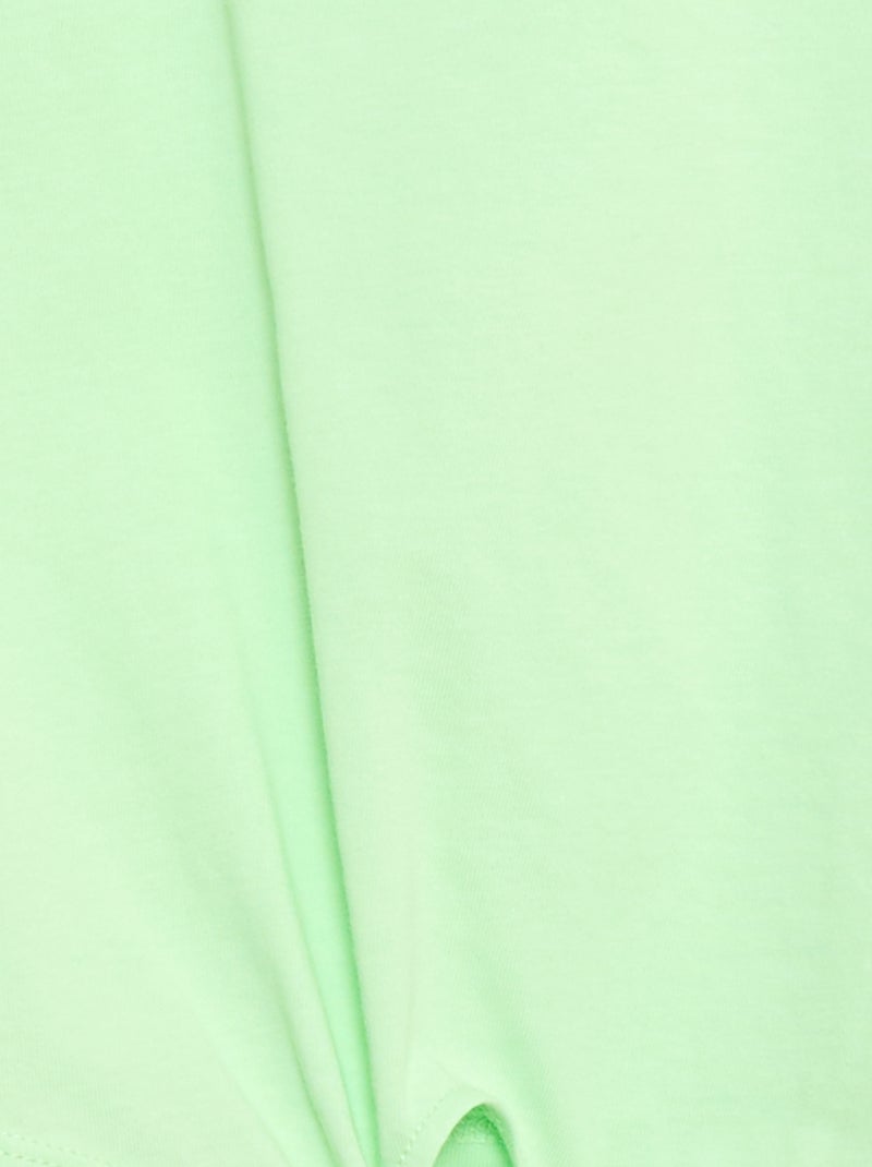 Camiseta con nudo en la cintura Verde - Kiabi