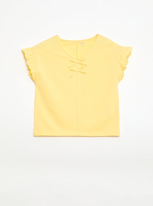 Camiseta con nudos decorativos - Kiabi