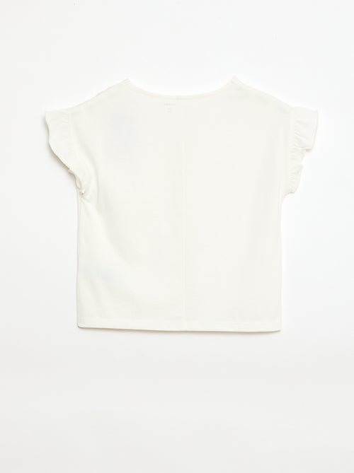 Camiseta con nudos decorativos - Kiabi