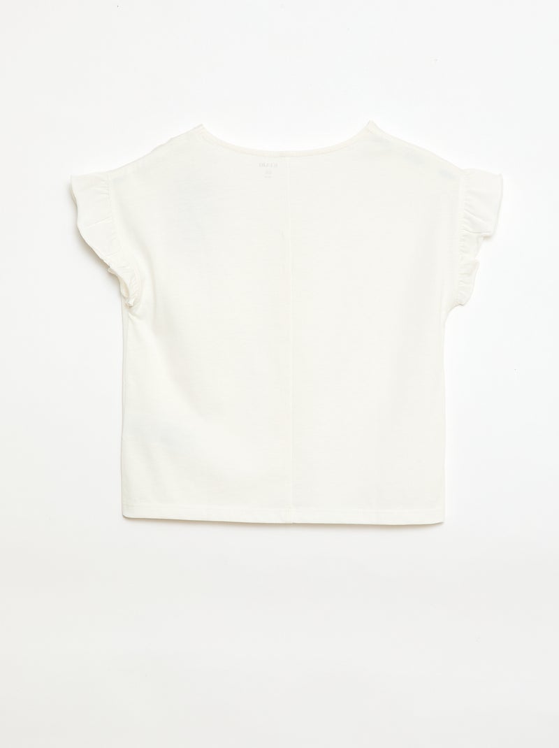Camiseta con nudos decorativos Beige - Kiabi