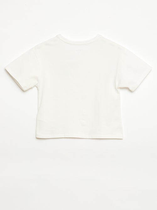 Camiseta con parche de vichy - Kiabi