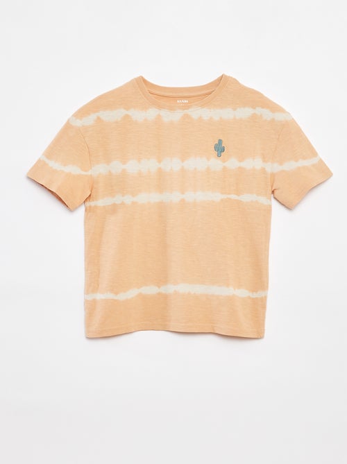 Camiseta con rayas tie-dye - Kiabi