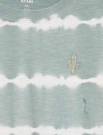 Camiseta con rayas tie-dye
