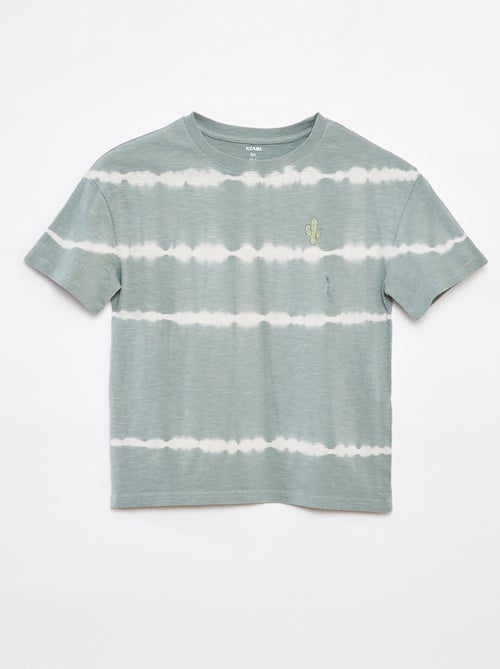 Camiseta con rayas tie-dye - Kiabi