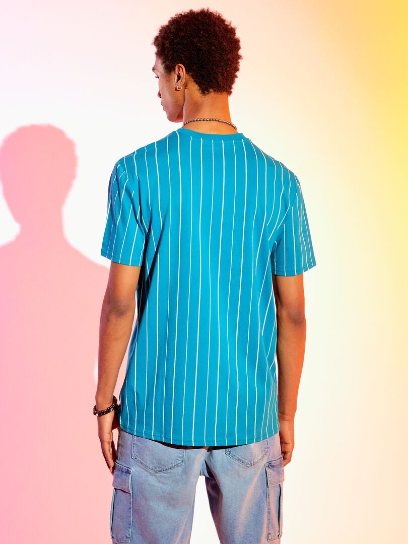 Camiseta con rayas verticales AZUL - Kiabi