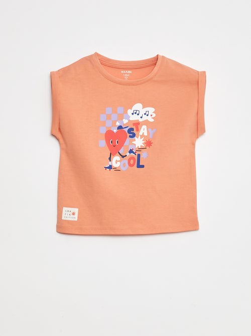 Camiseta con sisa corta con vuelta - Grafik Edition - Kiabi
