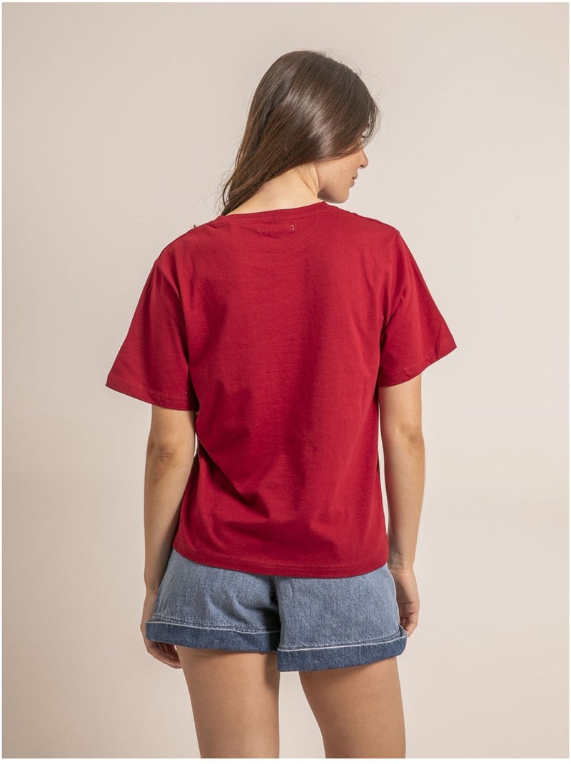 Camiseta con strass FERDI Burdeos - Kiabi