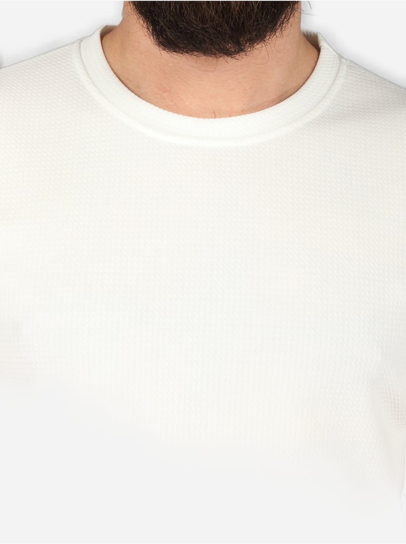 Camiseta con textura - Frilivin Blanco - Kiabi